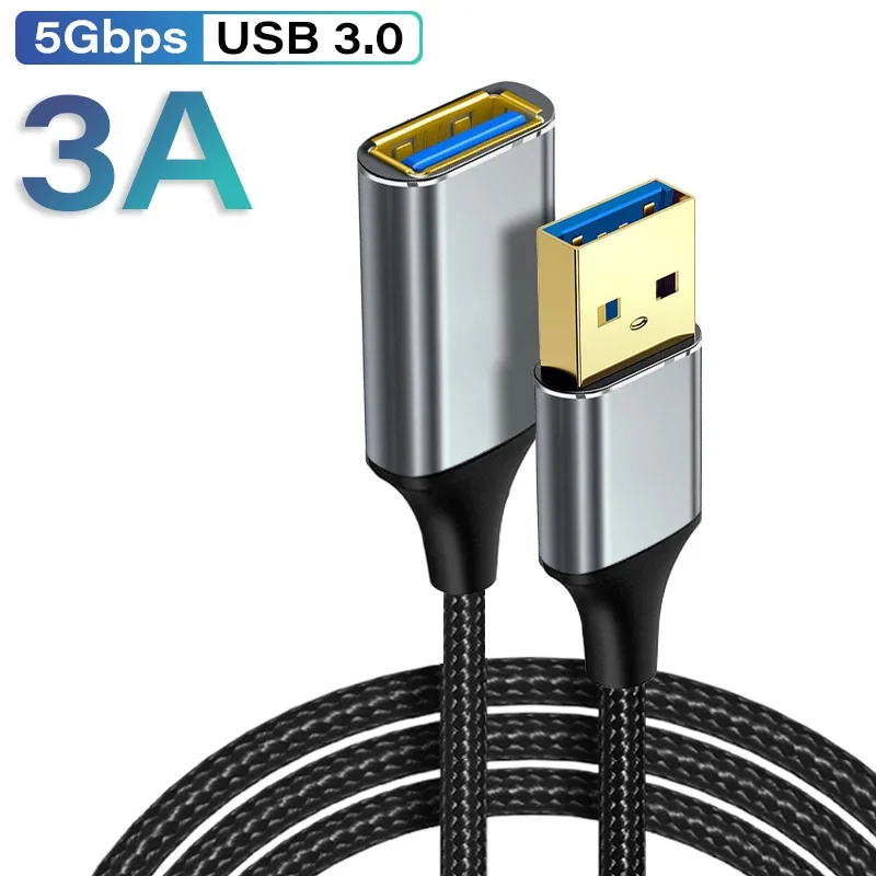 كابل تمديد USB من ذكر إلى أنثى ، USB ، سلك موسع للتلفزيون الذكي ، PS4 ، PS3 ، Xbox ، One ، SSD ، كمبيوتر محمول ، بيانات