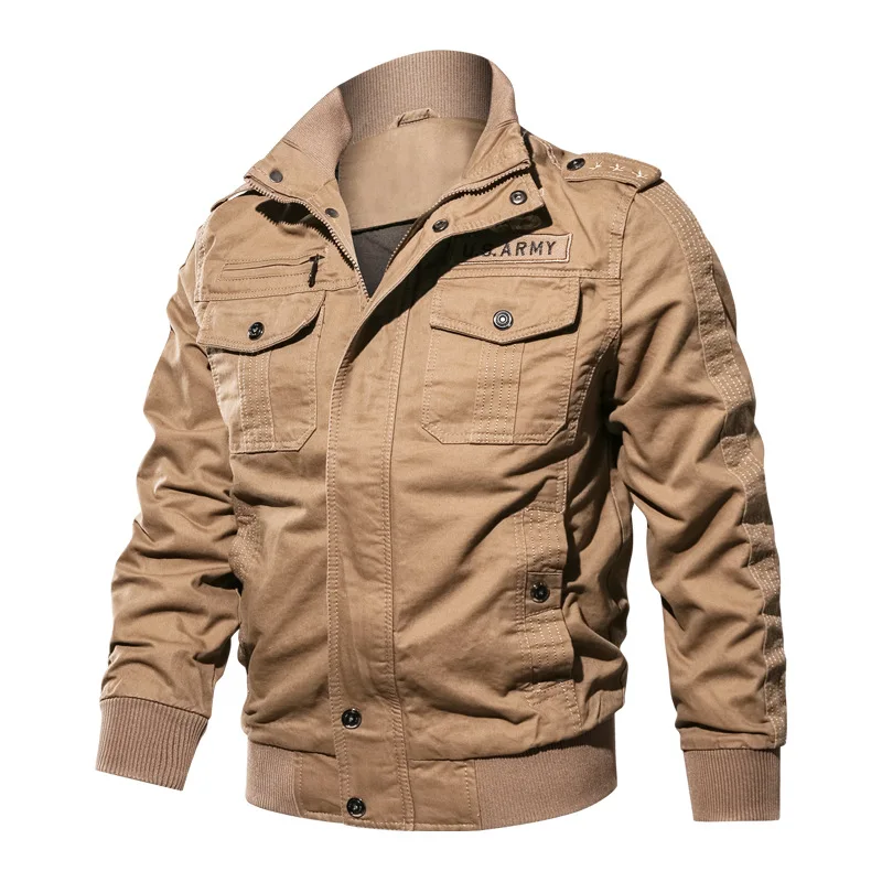 

Men's Pure Cotton Military Pilot Jackets Bomber Coat Tactical Army Jacket Male Casual Jacket Oversizes Jacket