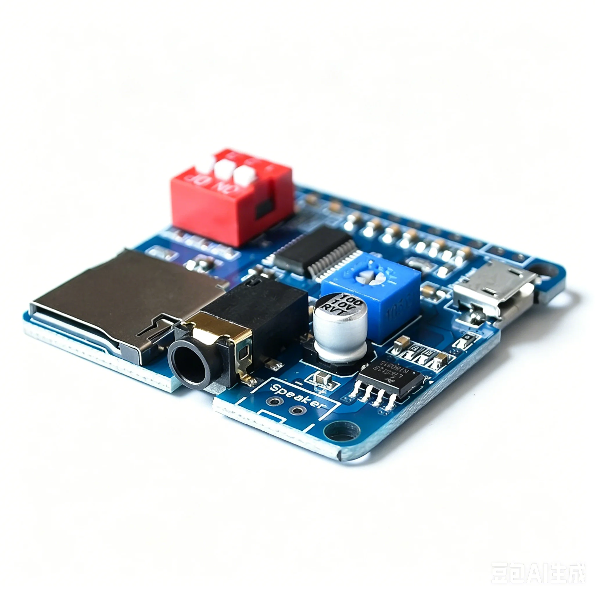 DY-SV5W Voice Broadcast Module 5W Class D Amplifier Serial Port Control Trigger MP3 WAV Playback Board