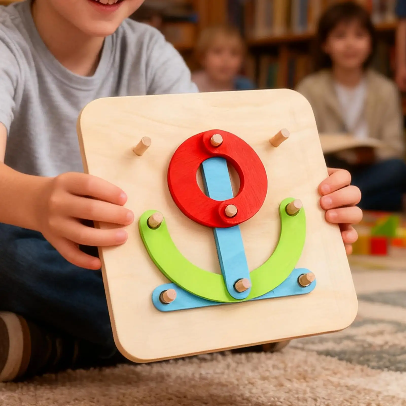 Puzzle Alphabet en bois, panneau perforé de couleurs assorties, jouets en forme de chiffres, motricité Fine, jouets éducatifs pour les tout-petits et les enfants