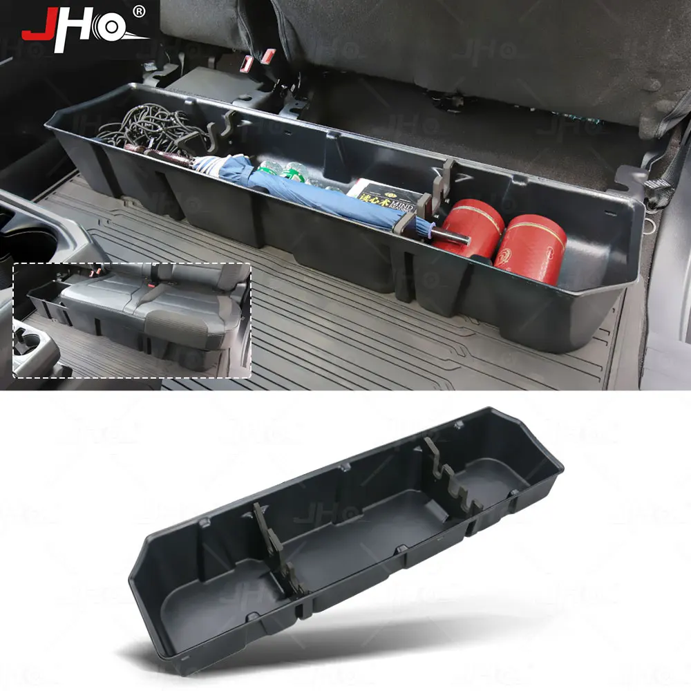 JHO Pickup 4-Door Storage Organizer Rear Row Underseat Storage Box For Ford F150 Raptor 2022 2023 Interior Accessories