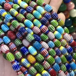 12x8mm Nepal Style Colorful Lampwork Beads Oval Shape Bead Diy Loose Beads for Jewelry Making Handmade Bracelet Accessorie1Strip
