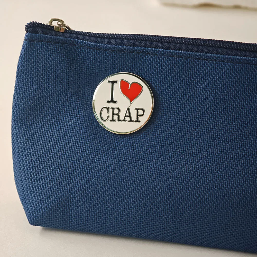 Runde „I Love Crap“ Lustiger Slogan Emaille-Pin Rotes Herz Meme Brosche Rucksack Kleidung Anstecknadel Neuartiger Schmuck Geschenk – Detail 9