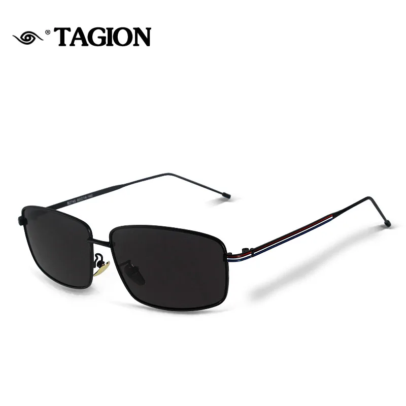 Prostokąt TAGION oprawki ze stopu okulary przeciwsłoneczne mężczyźni kobiety Retro okulary przeciwsłoneczne Unisex stylowe UV400 jazdy fotochromowe odcienie męskie 2745