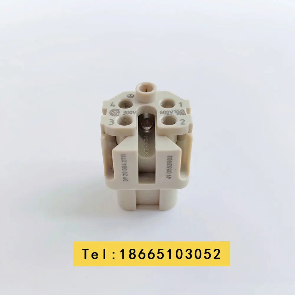 1PCS, 09200042711 HARTING Connector Han 3 Pin Male Plug Bolt Wiring
