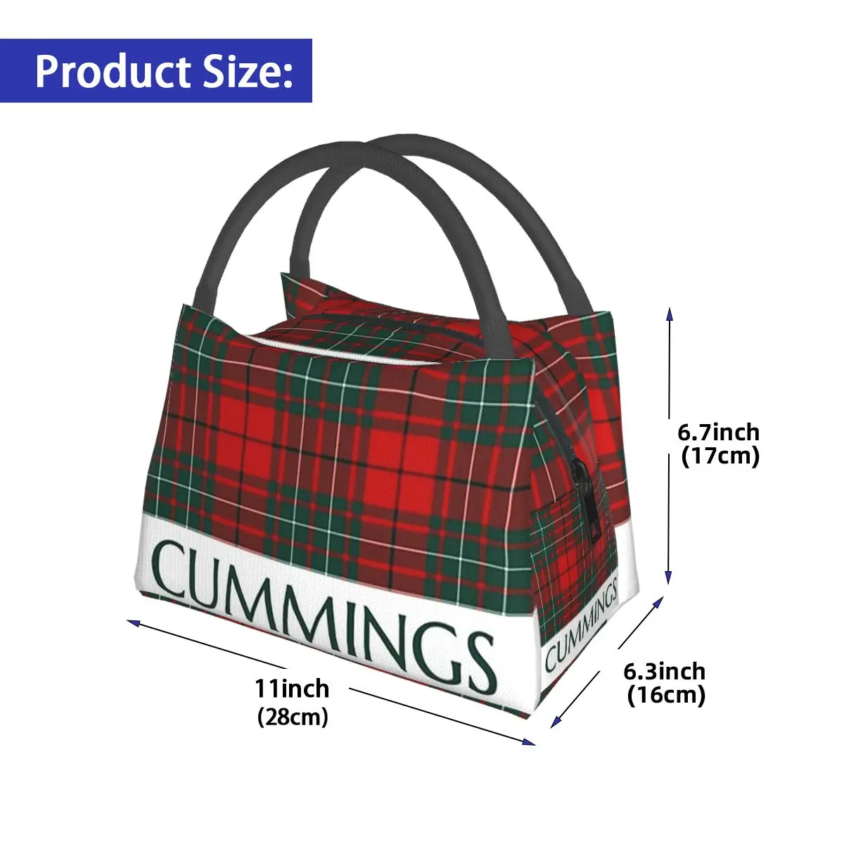 Clan Cummings Tar Insulated Lunch Bag for School Picnic Storage Food Boxes Portable Container Cooler Thermal Lunch Box Tote