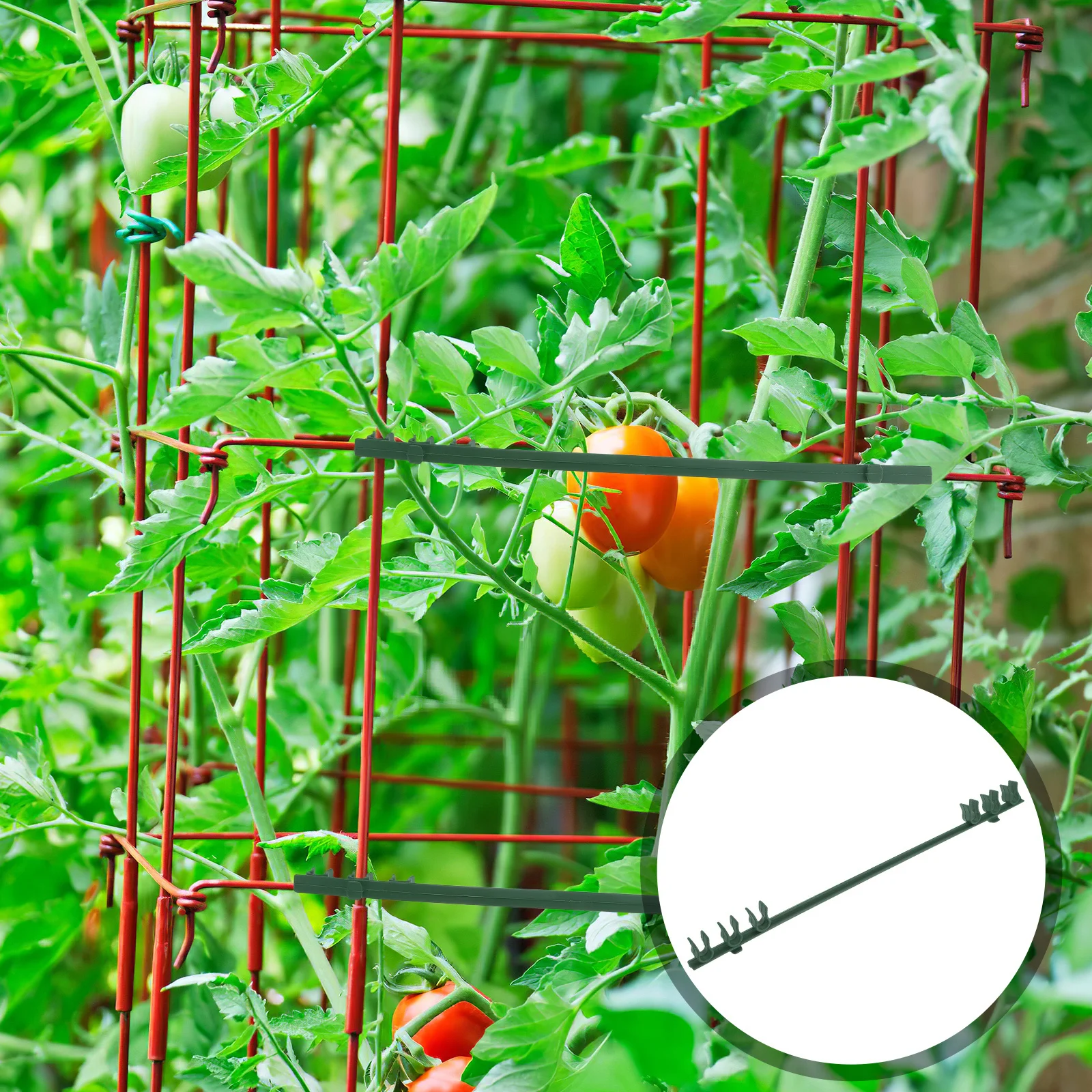 

20Pcs Garden Trellis Connector Clips Snap Lock Lightweight Plastic Clips for Round Tube Frame Plant Support Greenhouse