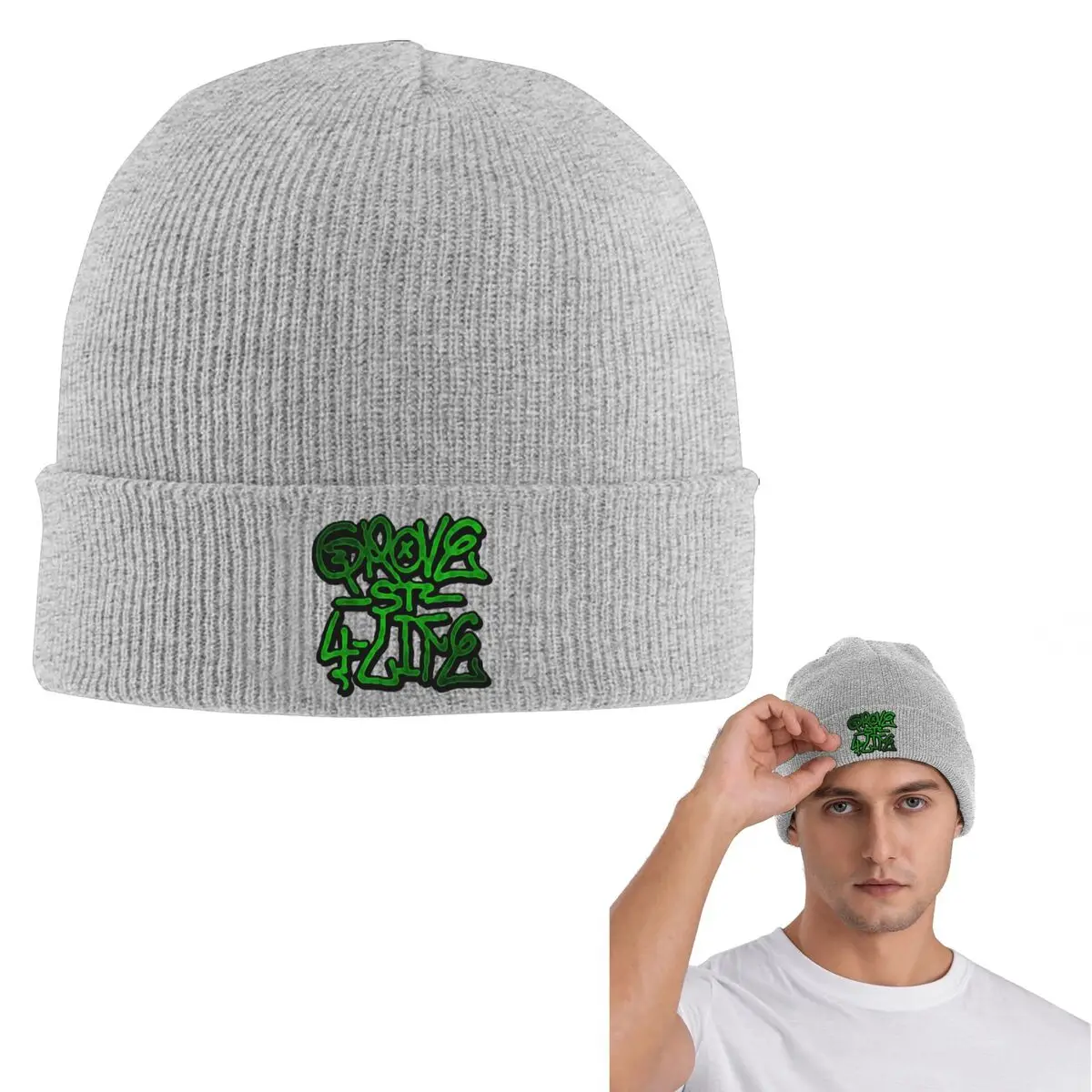 Harajuku Grove 4 Life GTA San Andreas قبعة محبوكة دافئة قبعة بونيه الموضة الخريف الشتاء في الهواء الطلق قبعات حريمي للجنسين الكبار