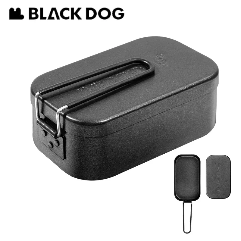 

Походный набор столовых приборов Naturehike BLACKDOG: Складной алюминиевый ланч-бокс из нержавеющей стали с ручкой для пикника и обеда