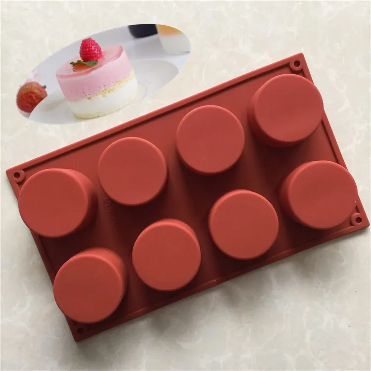 Wholesale 8-Cylinder Silicone Cupcake Mold Aromatherapy Candle Moulds for Baking And Crafting138