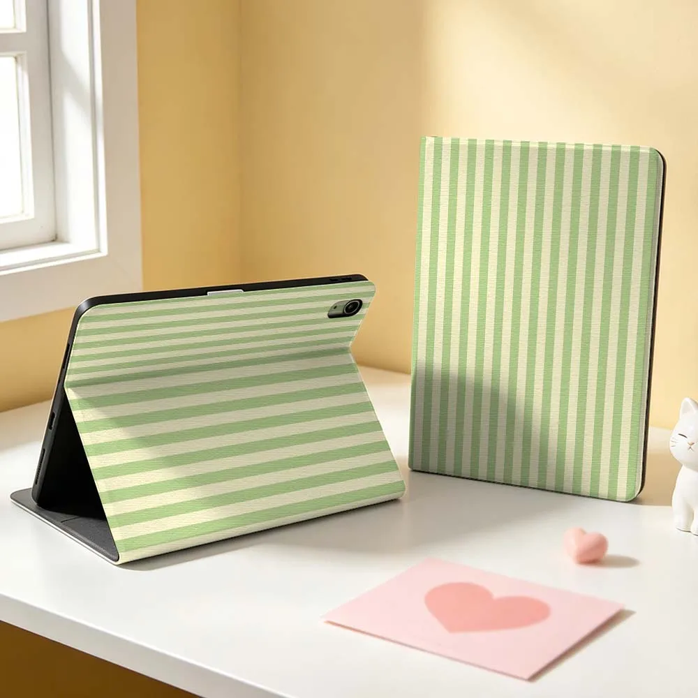 Vertical Striped Art For Apple iPad Pro Mini A16 A17 A14 4 5 6 7 6th 12th Gen 9.7 12.9 11 13 M4 inch Tablet Case Pen Tray