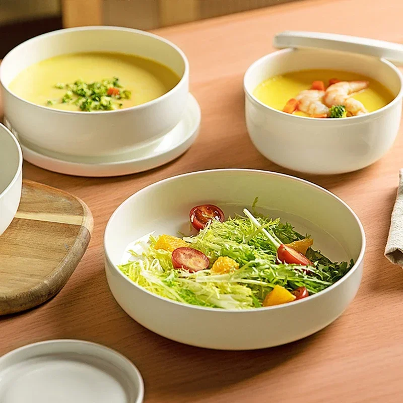 Creative Solid Color Ceramic Egg Bowls Light Luxury Restaurant Dessert Bowl Home Delicious Dishes Soup Bowl Unique Tableware