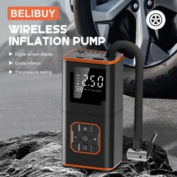 BELIBUY Portable Tire Inflator Car Tire Inflator Digital display Air Pump Suitable For Inflating Car Motorcycle Bicycle Ball