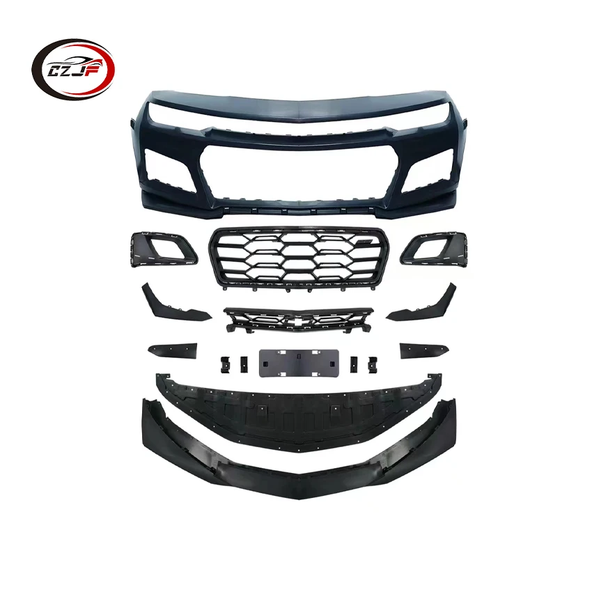 CZJF Car Parts Grille Front Bumper Body Kits For Chevrolet Camaro 2010 2011 2012 2013 2014 Black Plastic 1 Set Esay Installation