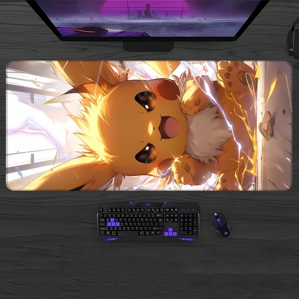 PikachuS Anime Mouse Pad Gamer Pc Gaming Accessories Rubber Mat XXL Deskmat Mats Keyboard Cabinet Mause Laptops