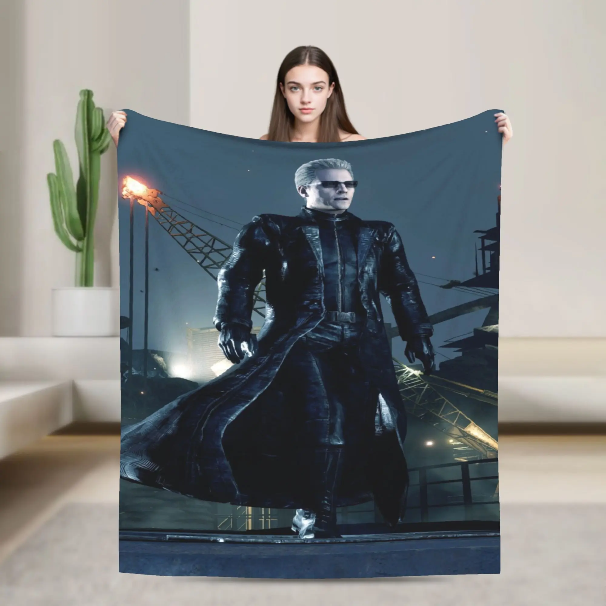 Albert Wesker  Blanket Super Soft Warm  Throw Blankets for Bed 50x60 Inch Multi-size Bedspread