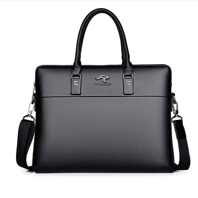 Recommend High Cost-effective Business Briefcase Men PU Leather Brief Bag Black Brown Handbag Dress Male Messenger Bag OL Bag