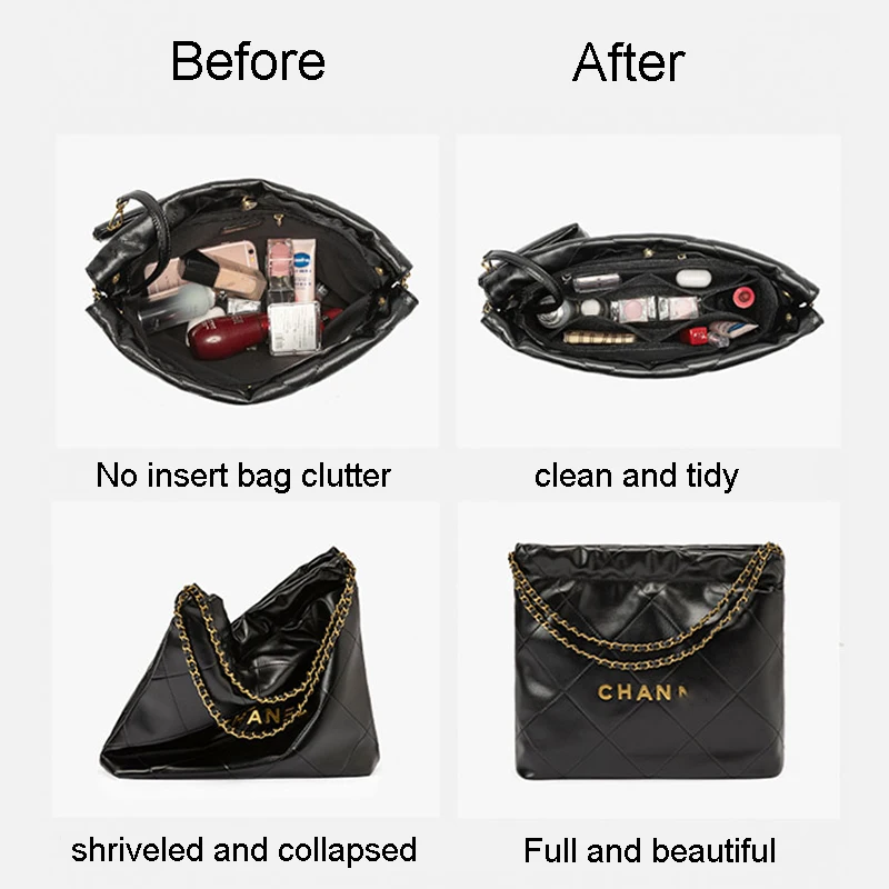 EverToner Felt Insert Organiser Bag For 22 Bag Organizer Bag In Bag Prevent Stain