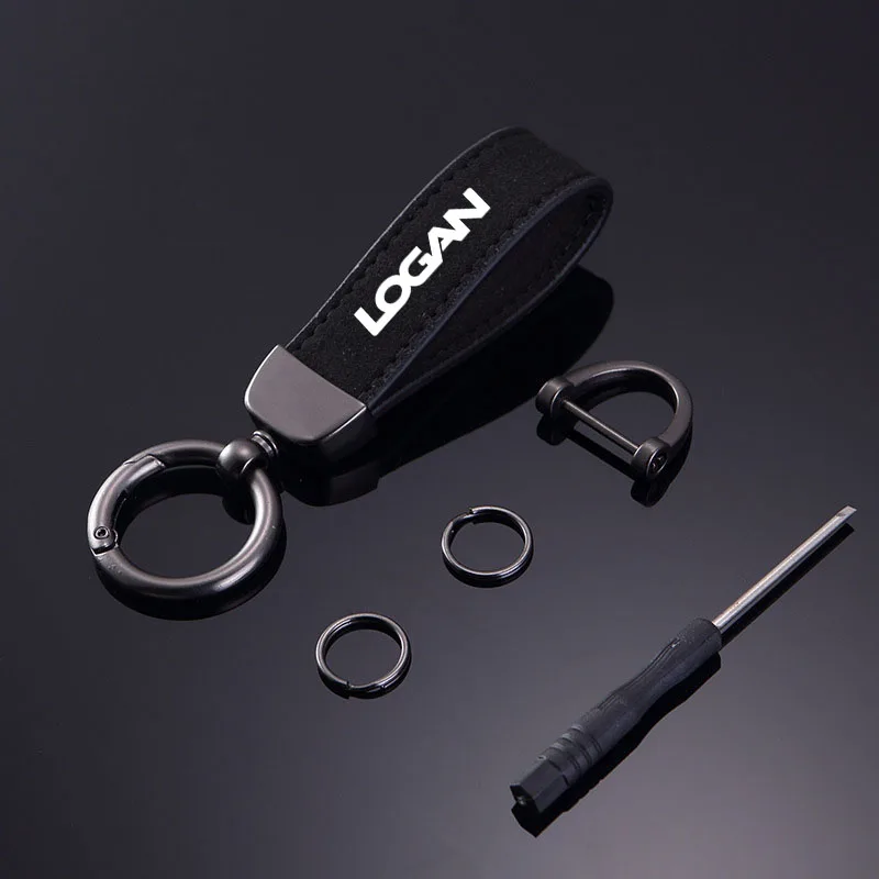 

Suede Car Keychain Promotional Gift with Logo Keychain For Dacia Logan 1 2 3 MK1 MK2 MK3 2004- 2019 2020 2021 2022 2023 2024