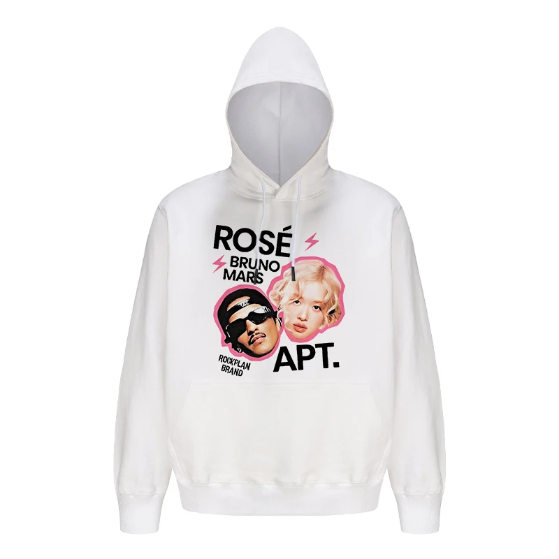 APT Rosie Bruno Mars Cotton Fleece Hoodie Unisex Men Women Autumn Winter Hoodie Pullover Casual Winter Korean Fans Essentials