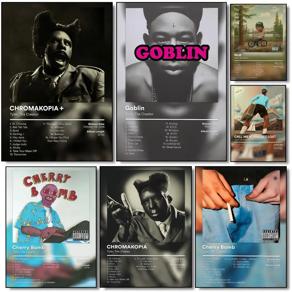 Singer Tyler, The Creator Album Poster HD Wall Art Aesthetic Home Decor for Living Room Bedroom Café Office Stylish Gift