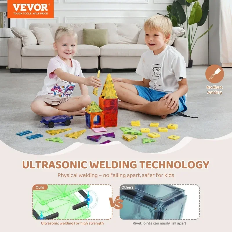 55 peças de bloco de construção de telha cerâmica brinquedos 3d bloco de construção conjunto colorido transparente bloco de construção magnético presente criativo