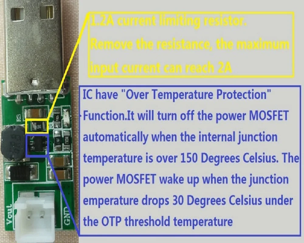 2 Pcs DC DC Converter USB 5V to 12V Step Up Boost Module With XH2.54 2 Pin 20cm Power Wire Cable High Efficiency Stable Output