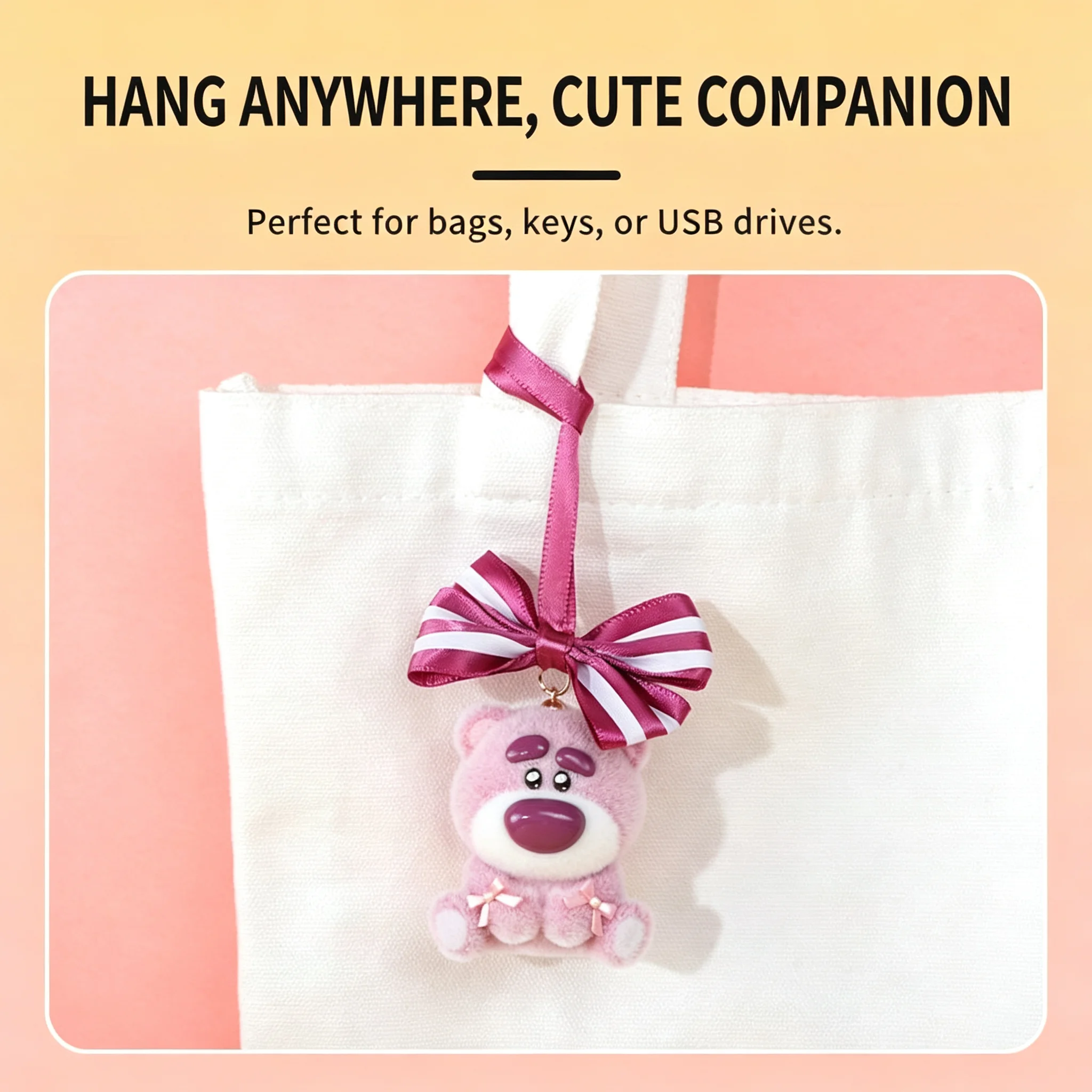 Official Fluffy Season Sit Tight Plush Keychain Bear Marie Cat Cute Cartoon Bag Pendant Soft Fluffy