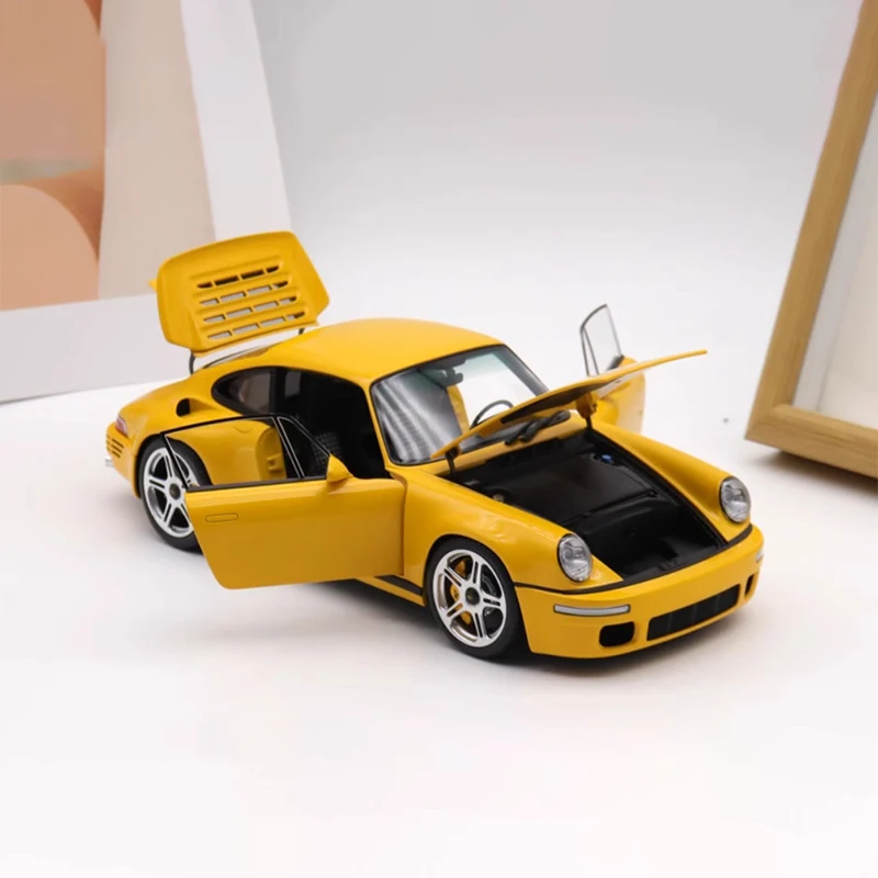 Diecast 1:18 Scale Porsche 911 RUF SCR CTR Simulation Alloy Car Model Static Display Collectible Toy Gift Souvenir Decration