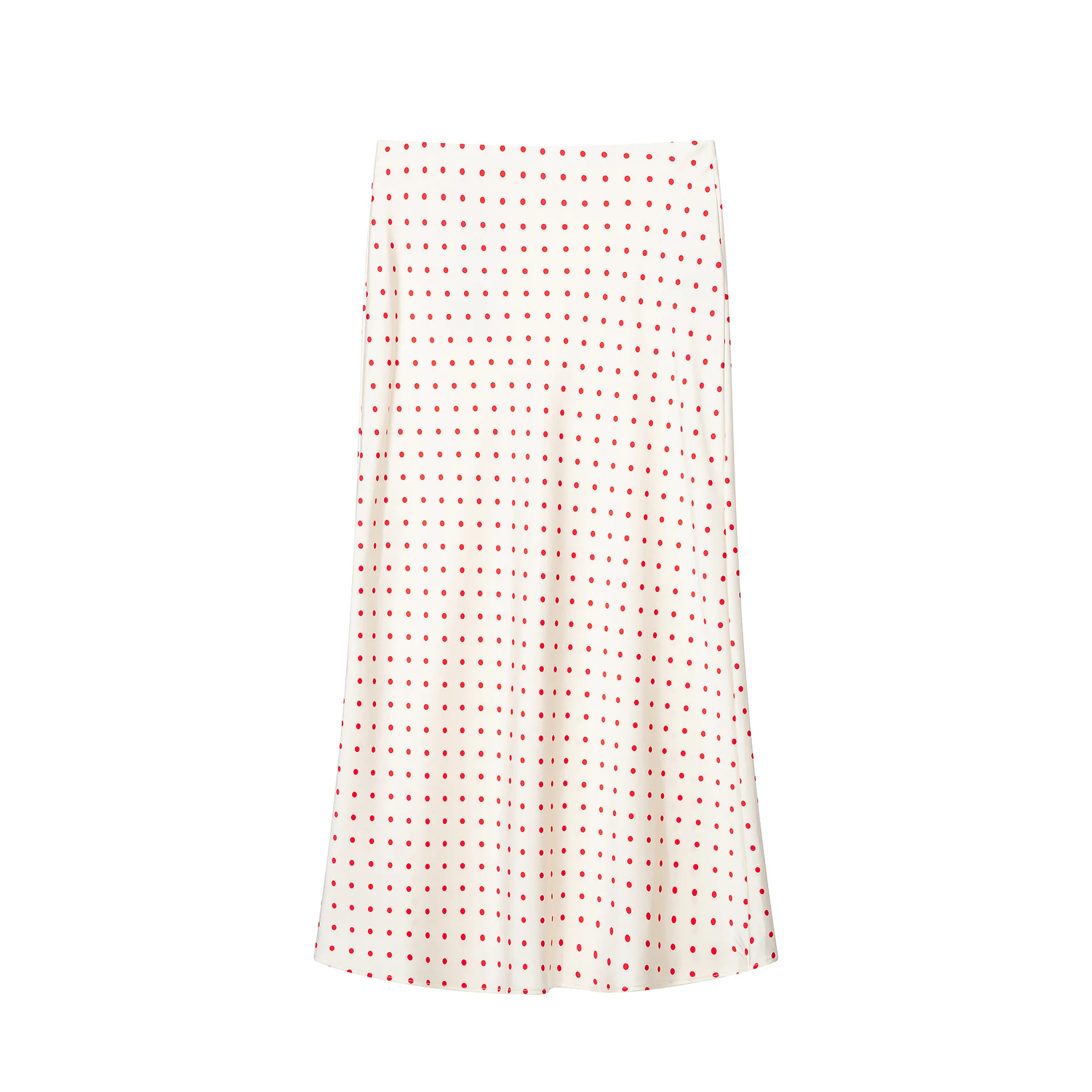 Summer New Women's Clothing Fashion Temperament Elegant Silk Satin Polka Dot Skirt
