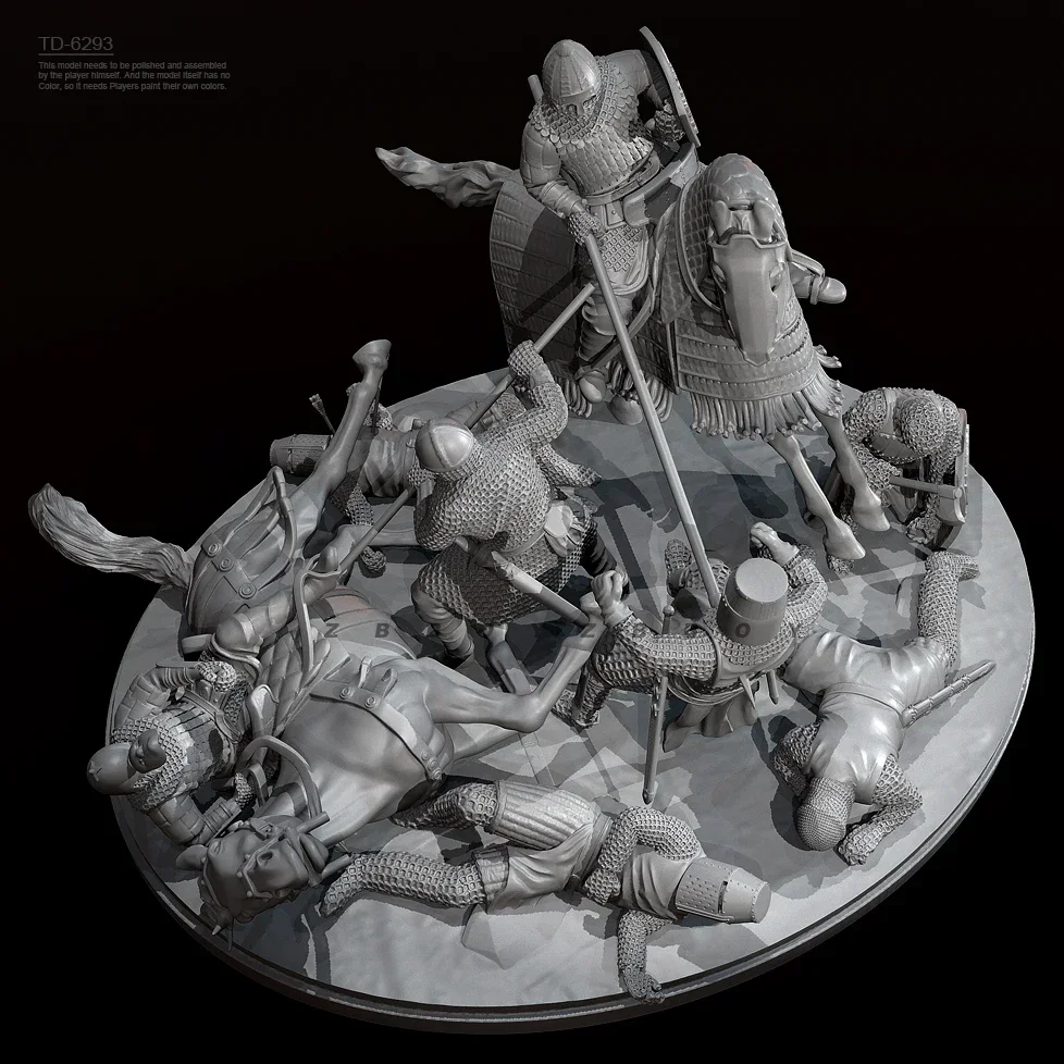 38mm 50mm Resin model kits figure colorless and self-assembled（3D Printing ) Medieval Soldier TD-6293/3D