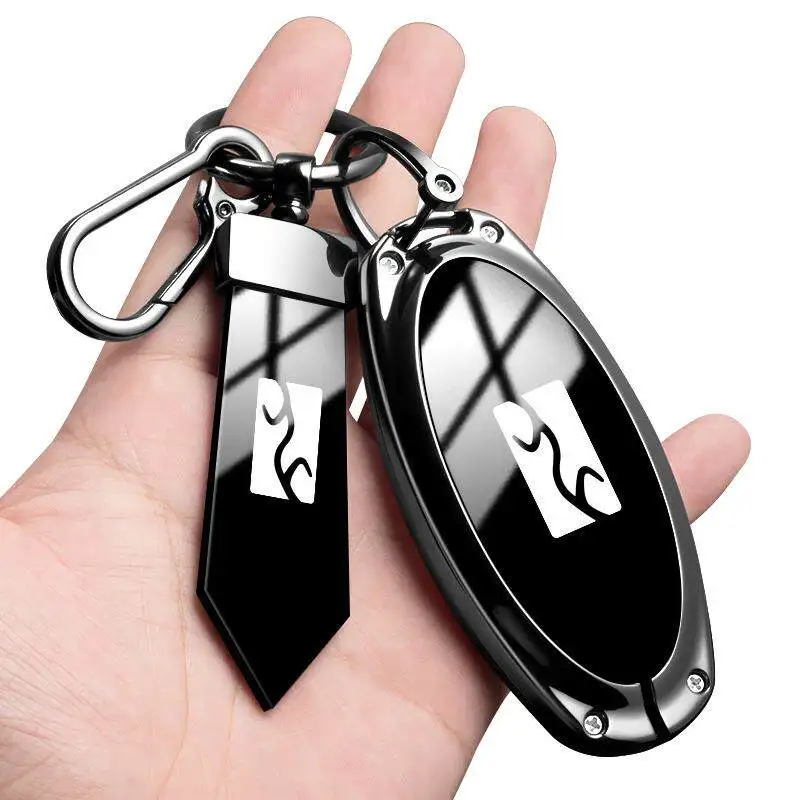 

Aluminum Alloy Key Fob Cover Case for BYD YangWang U8 U9 U7 2026 – Remote Key Shell Protector with Keychain