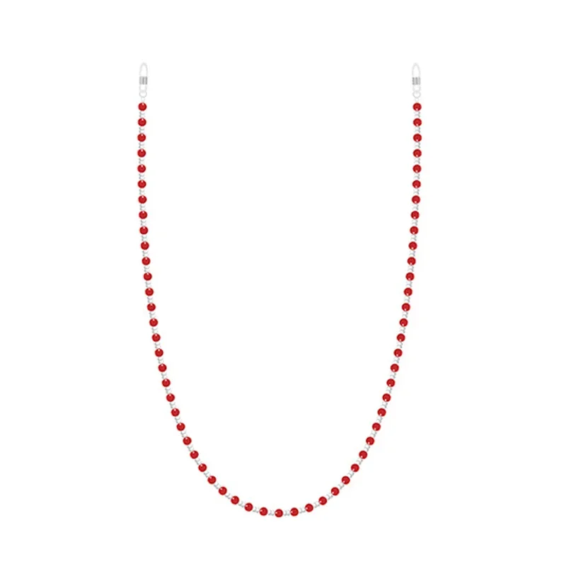 Mode Frau Sonnenbrille Kette Zylinder Perle Kette Anti-Fallende Gläser Brillen Schnur Halskette Geschenk für Weibliche Maske Lanyard