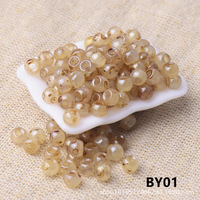 Super Excellent 4mm Picasso Cream Glass Rice Beads Handmade DIY Beaded Loose Beads Bracelet Ring Accessories