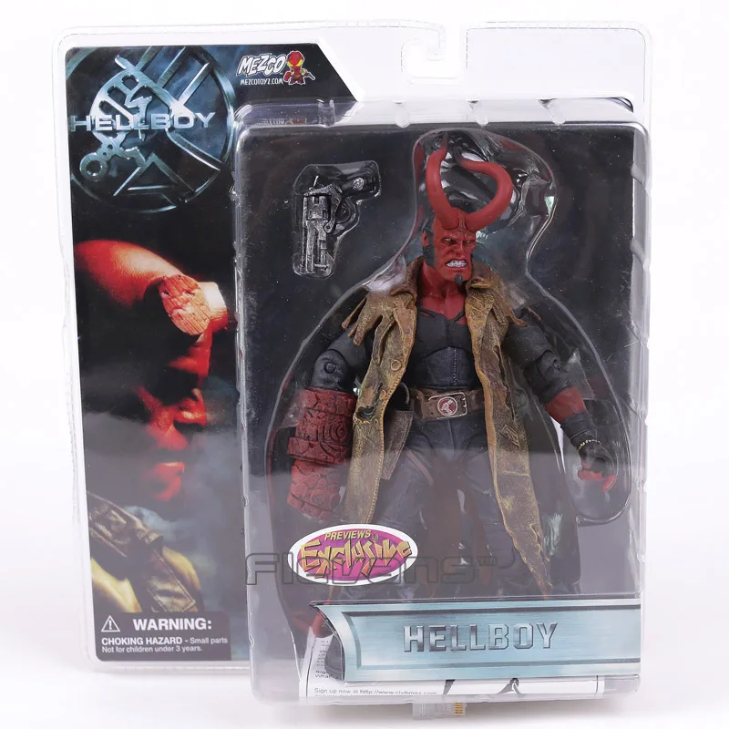 Mezco-Boneca Modelo Colecionável Hellboy, Variante Trenchcoat, Brinquedo Action Figure, 2004