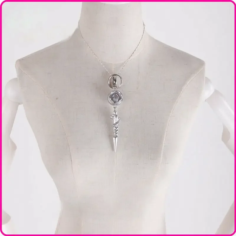 Endgültige Fantasie Xiii FF13-2 Serah Farron Verlobung Halskette Anhänger Paar Liebhaber Schmuck Geschenke Harz Halsketten Cosplay Requisiten