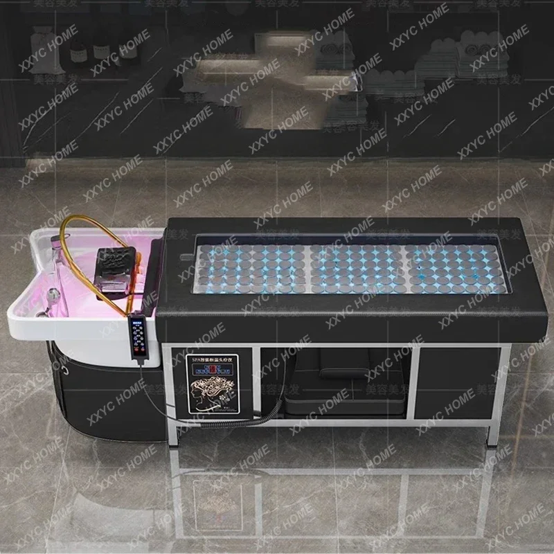 

Head Spa Shampo Chair Fumigation Moxibustion Water Circulation Hair Wash Bed Massage Fauteuil Coiffure Salon Equipment MQ50SC