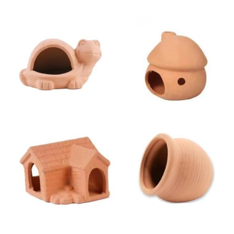 

Landscaping Aquarium Shelter Fish Tank Shelter Aquarium Decoration Reptile Cave Fish Tank 4Piece