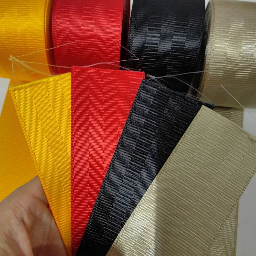 JOORMOM Angelschnur mit 5 Streifen, EU-Schlosskante, 3,6 m/Rolle, Gurtband für Autos, personalisierte Modifikation, Sicherheitsgurt-Gurtband