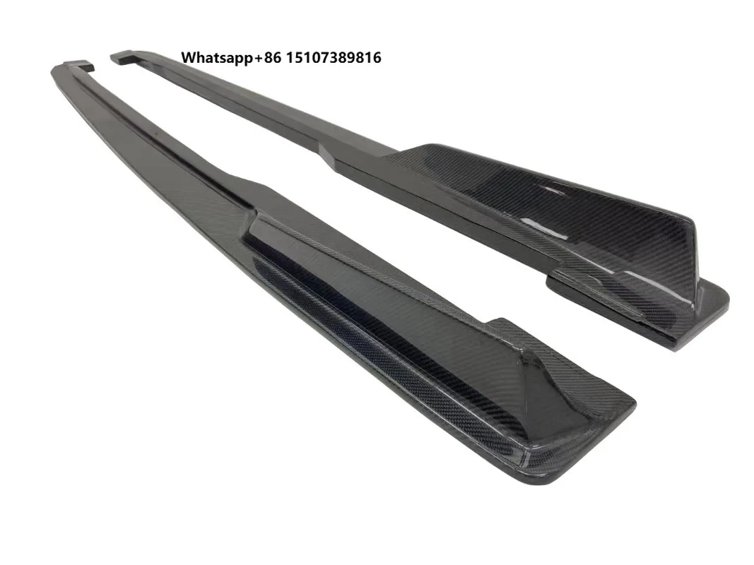 New TT TTS TTRS MK3 High Quality Real Carbon Fiber Screw-On Side Skirt for TT 2017+ Retrofit/Upgrade Universal Fitment