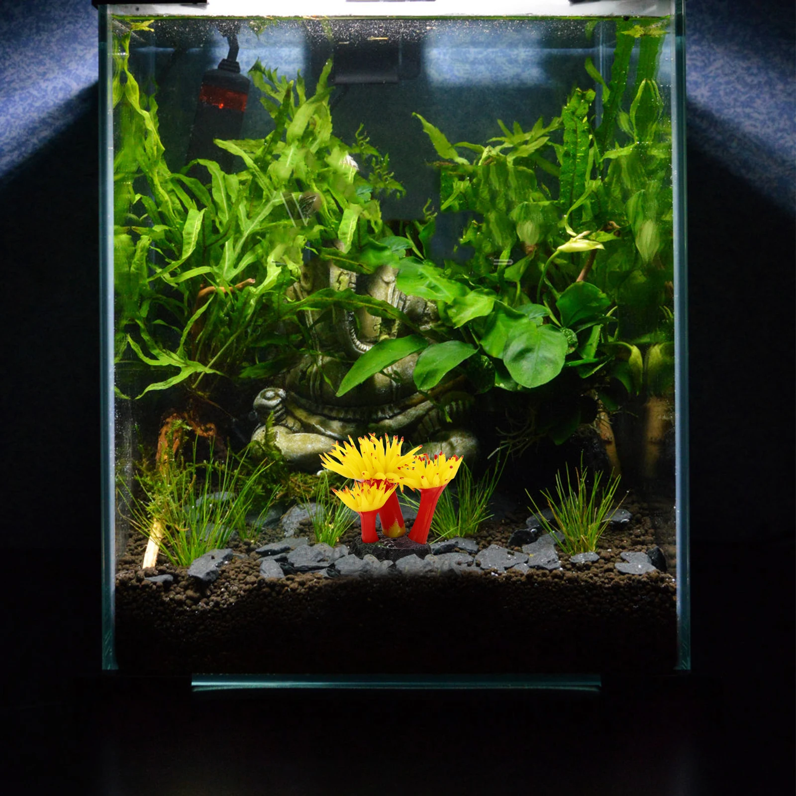 

Coral Decoration Aquarium Accessories Artificial Coral Reef Decor Fish Tank Landscaping Silica Gel Vivid Color Realistic Stable