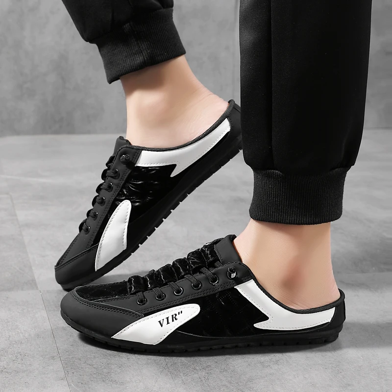 

Men's Casual Shoes Trendy Slippers for Men Summer Walking Half Slippers Anti-Slip Man's Flat Sneaker Male Slipper Big Size 39-44