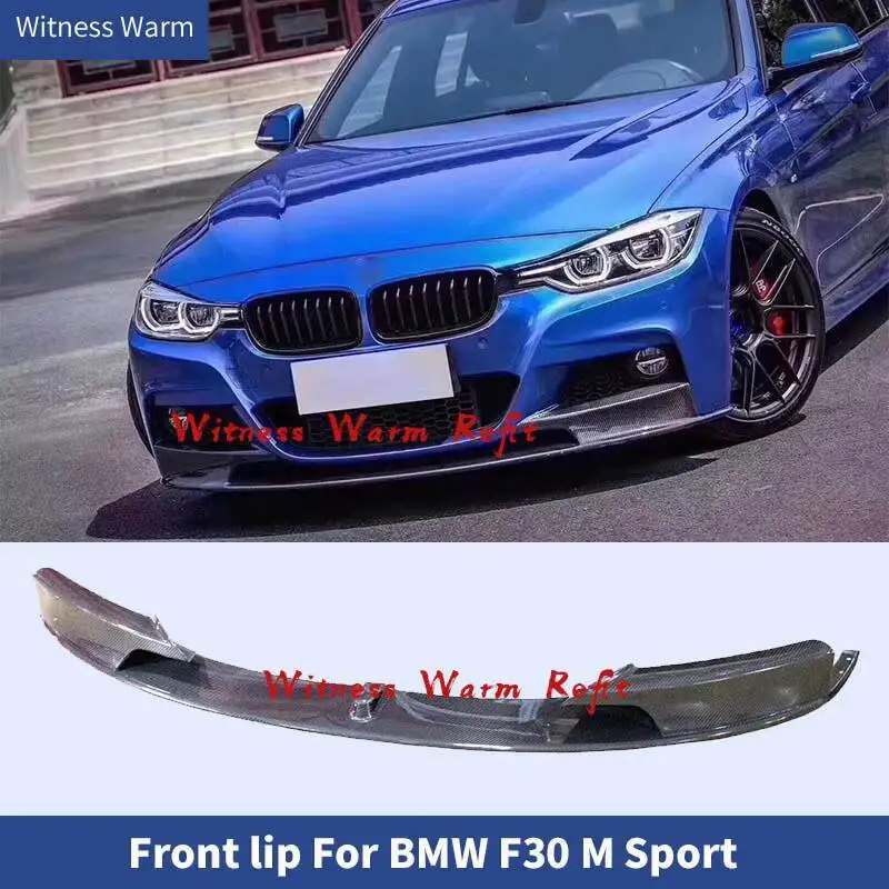 Pour Bmw série 3 F30 2012-2018 m Version sportive séparateur de lèvre de pare-chocs avant becquet en Fiber de carbone Frp Kit de carrosserie de voiture