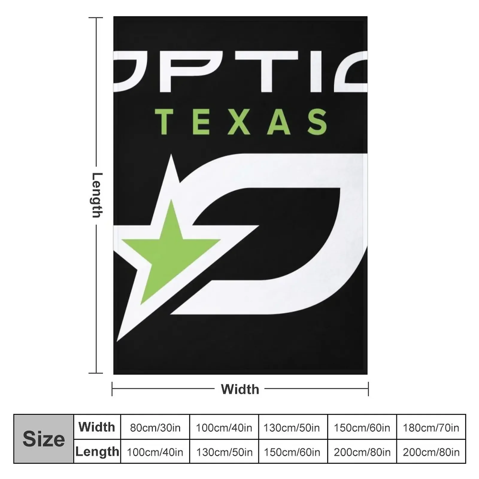 Optic Texas Merch OpticTexas Logo Throw Blanket Heavy Moving Hairys Flannel Fabric Blankets