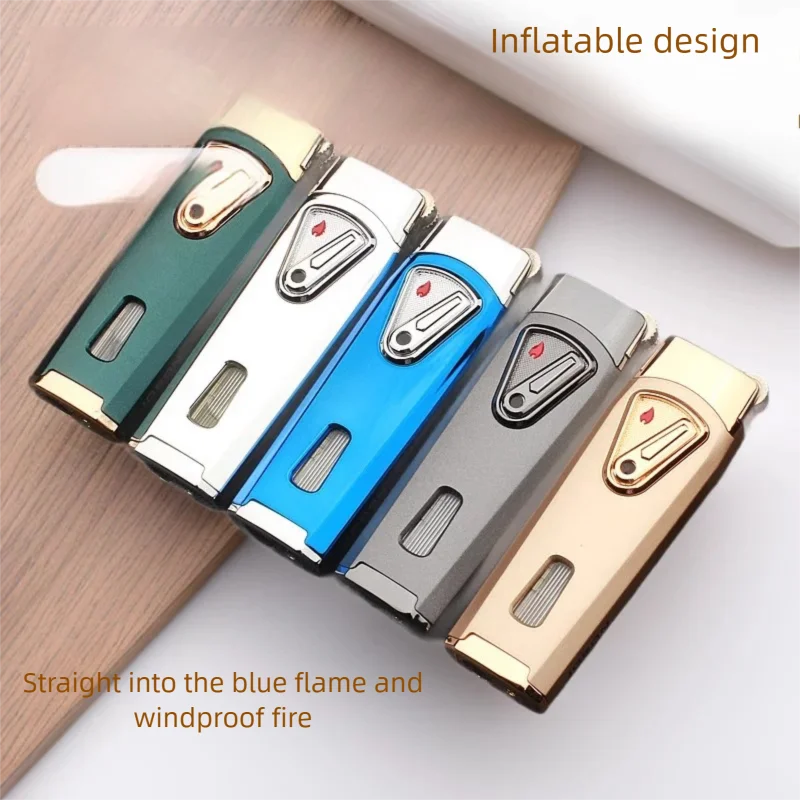 

Refillable Windproof Zhongbang Lighter Straight Jet Blue Flame Torch For Cigar Pipe Incense torches lighters butane
