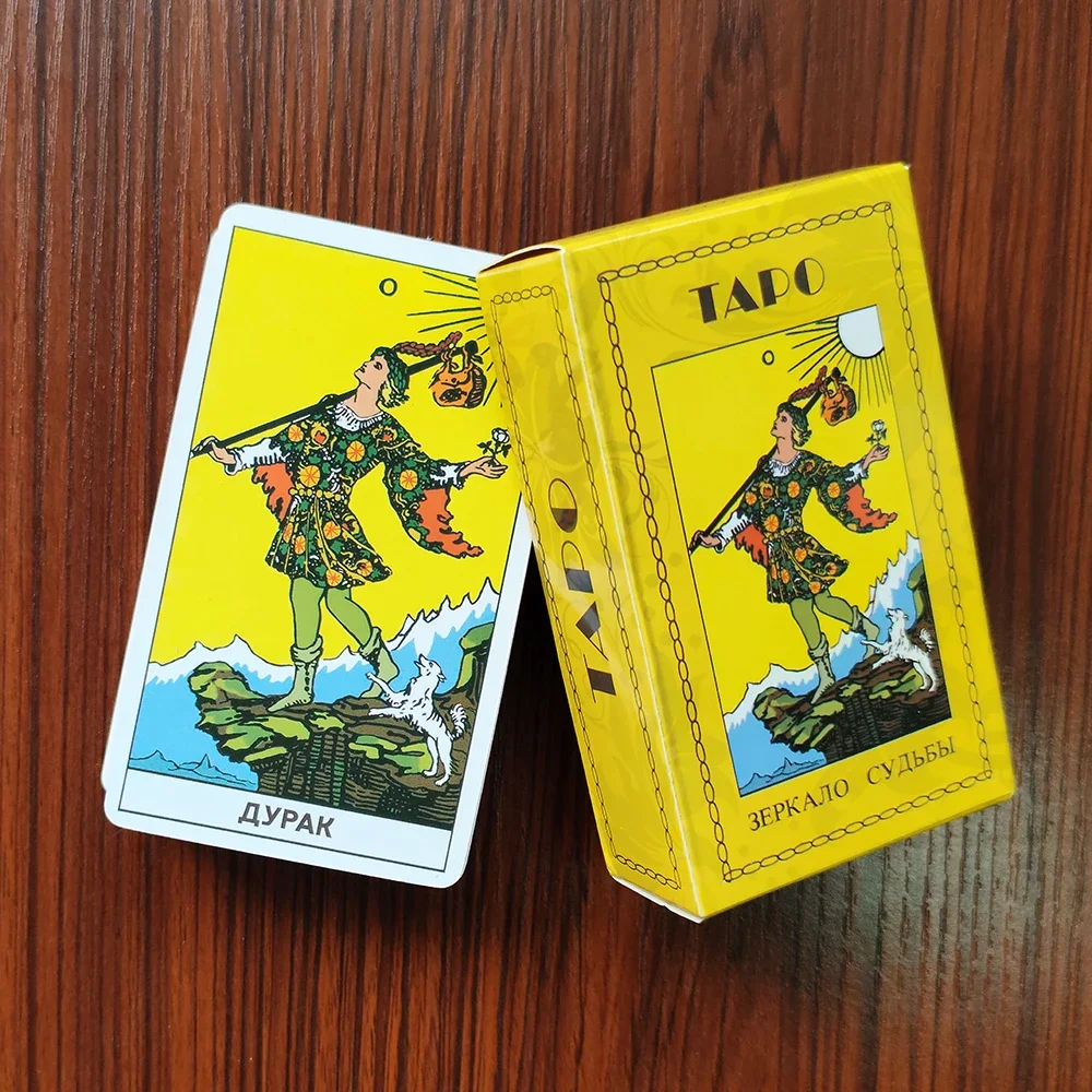 

Russian Tarot Cards Rider Waite Tarot Board Game Divination Cards Russian for Beginners Party Game Toy