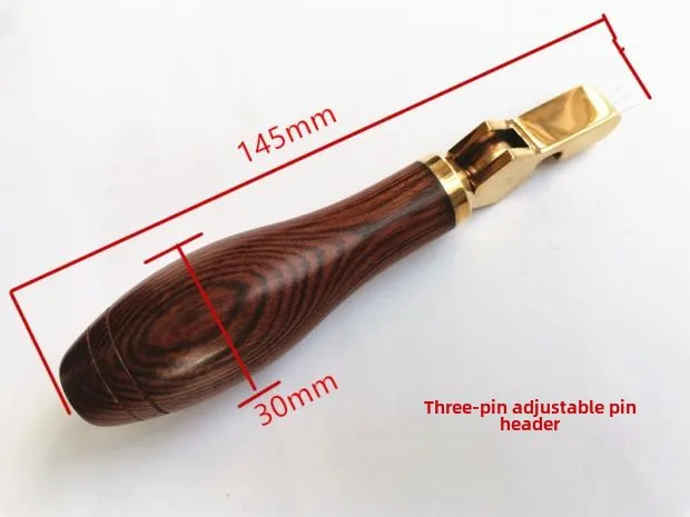 Piano tuning tool, whole tone tool, redwood handle, three-pin adjustable angle, row needle piercing hammer