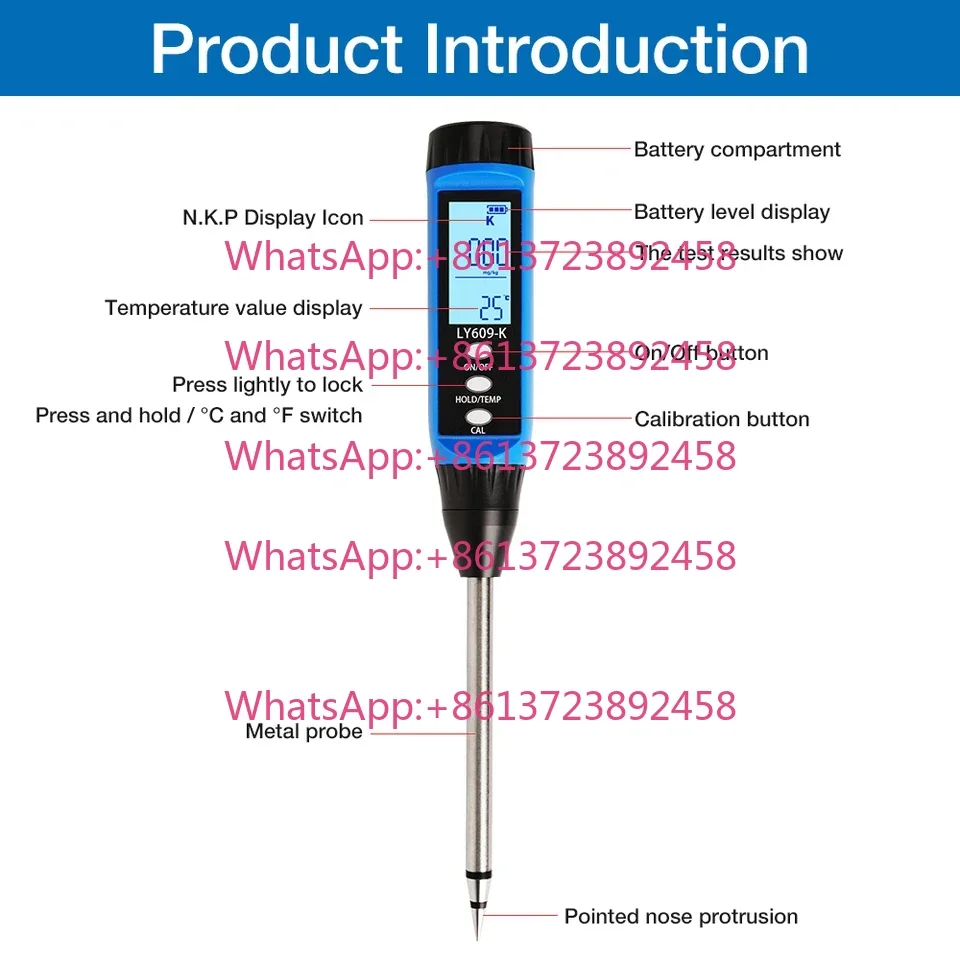 Soil NPK Tester LCD Backlight Detector Fertilizer Phosphorus Potassium Nutrient Meter Analyser Greenhouse Mainland China