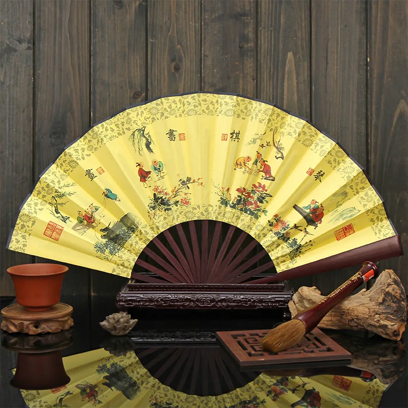 Men  Fan 10 Inch Fan Chinese Ancient Style Folding Fan Ancient Hanfu Accessories Props Dance Fan