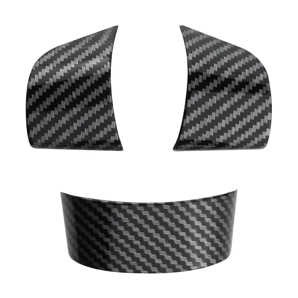 Carbon Fiber Steering Wheel Buttons Panel Cover Trim for Ford Focus 2 MK2 2005 - 2011 Interior Car Stickers Accessories